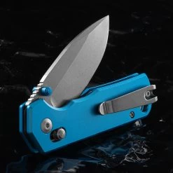 Magnum Rockstub Blue Elox Folding Knife -Outdoor Products Sale 01SC711.3 76911.1693830649