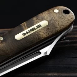Andre De Villiers Gambler Burlwood NLA Folding Knife -Outdoor Products Sale ADV GAMB WOOD NLA.5 25387.1672843737.1280.1280 40562.1672844613