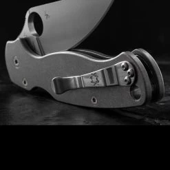 Titech Spyderco PM2 Stone Washed Titanium Scales -Outdoor Products Sale HH SC SW P2.2 78155.1635785472