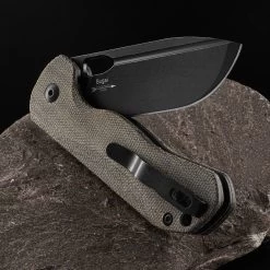 Kizer Bugai Micarta Black Folding Knife -Outdoor Products Sale KIV3627A1.1 67367.1686756186.1280.1280 00370.1686756249