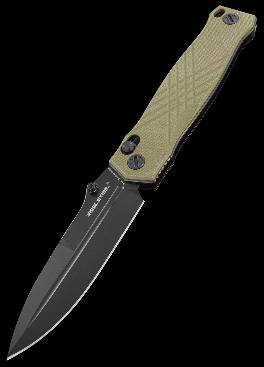 Real Steel Muninn G10 Black Blade Folding Knife 5 Real Steel Muninn G10 Black Blade Folding Knife - Image 3