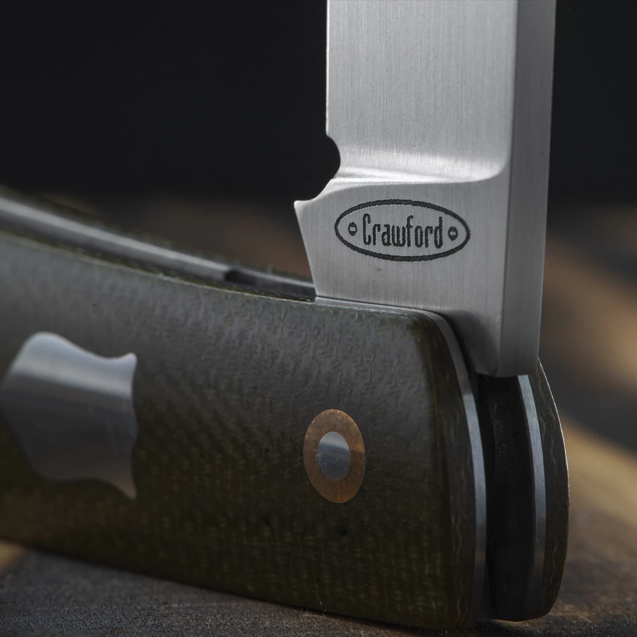 Chris Crawford Custom EDC-B Slipjoint Olive 8 Chris Crawford Custom EDC-B Slipjoint Olive - Image 6