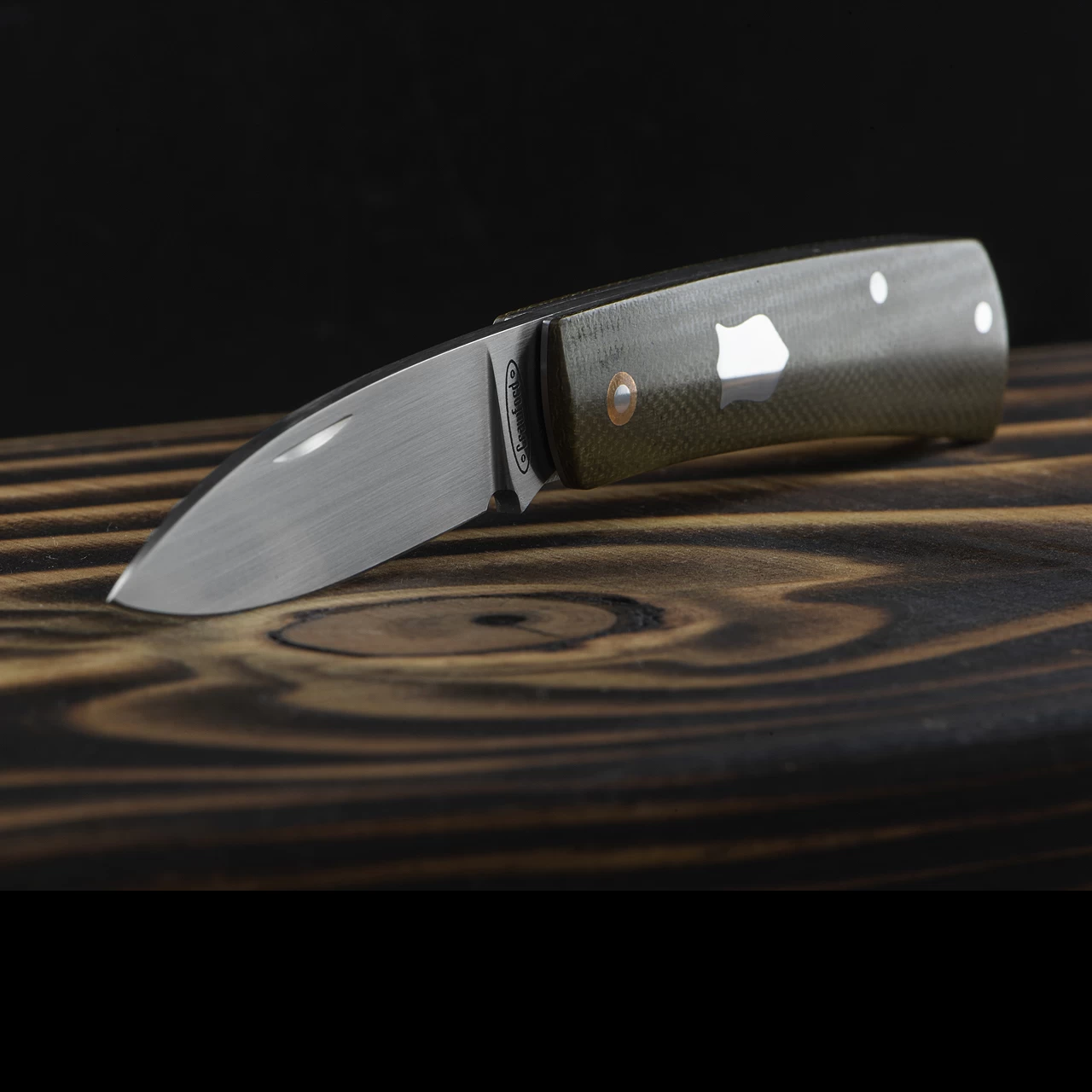 Chris Crawford Custom EDC-B Slipjoint Olive 7 Chris Crawford Custom EDC-B Slipjoint Olive - Image 5