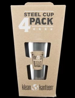 Klean Kanteen Steel Cup 295ml - 4 Pack -Outdoor Products Sale wit kssc10 4pk 15783.1587728695